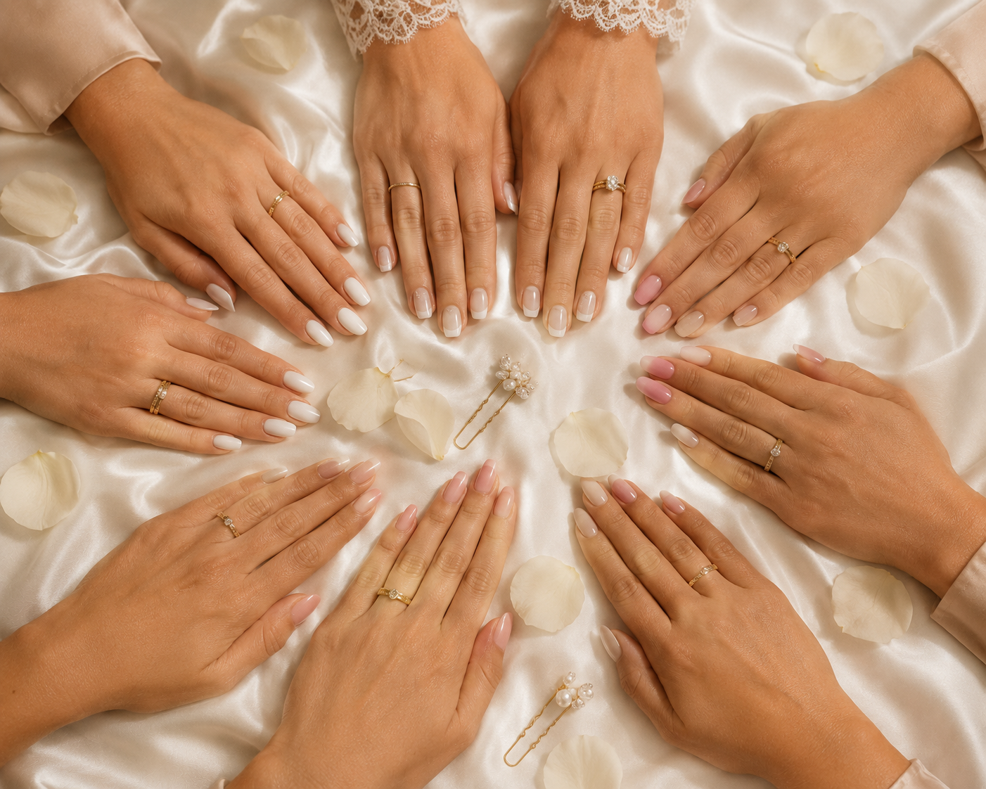 Bridal party nails Sydney Le Nails
